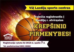 Read more about the article DĖMESIO! Kviečiame registruotis rajono krepšinio pirmenybėms!