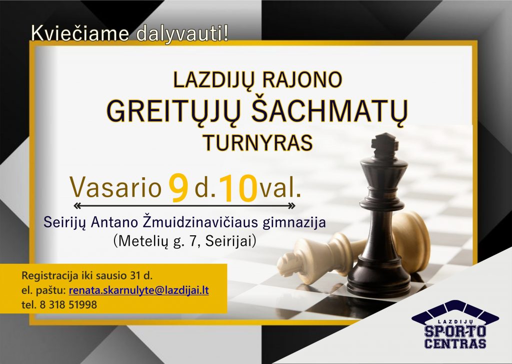 Read more about the article Greitųjų šachmatų turnyras!