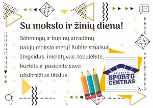 Read more about the article SU RUGSĖJO 1-ĄJA!