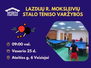 Read more about the article Lazdijų r. moksleivių stalo teniso varžybos