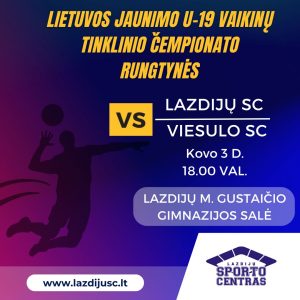 Read more about the article Lietuvos jaunimo vaikinų U-19 tinklinio čempionato rungtynės