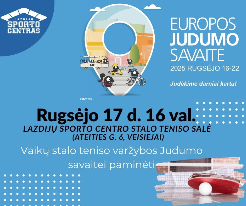 Read more about the article Vaikų stalo teniso varžybos JUDUMO SAVAITEI paminėti