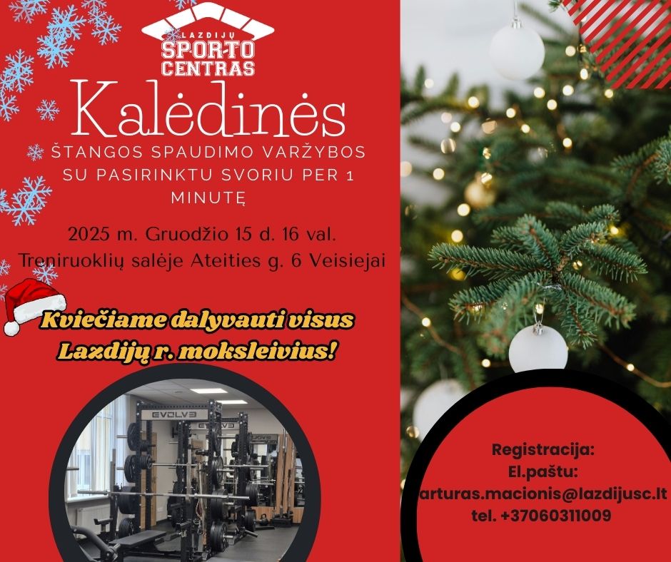 Read more about the article Kalėdinės štangos spaudimo varžybos