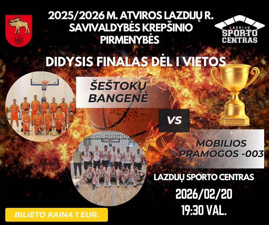 Read more about the article 2025/2026 m. Atviros Lazdijų r. savivaldybės krepšinio pirmenybės. Mažasis finalas dėl I vietos
