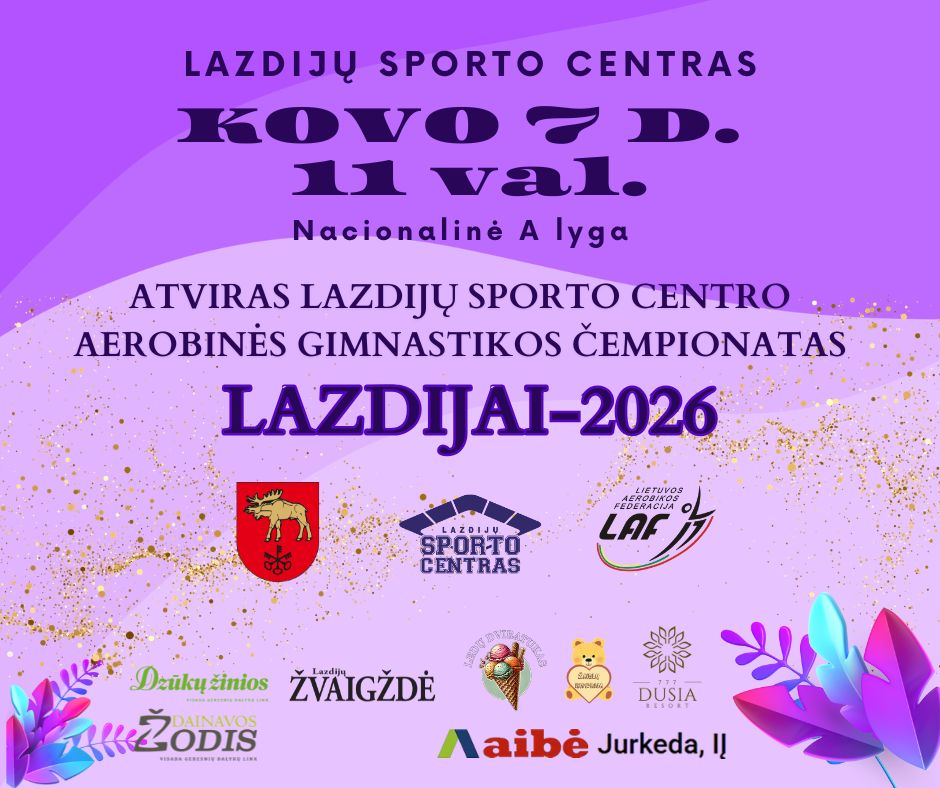 Read more about the article Atviras Lazdijų sporto centro aerobinės gimnastikos čempionatas Lazdijai 2026
