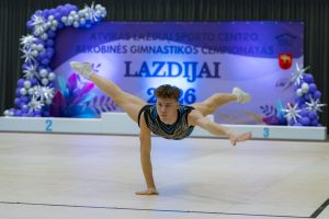 Read more about the article Atviras Lazdijų sporto centro aerobinės gimnastikos čempionato „LAZDIJAI–2026“ tarptautinės FIG lygos varžybos